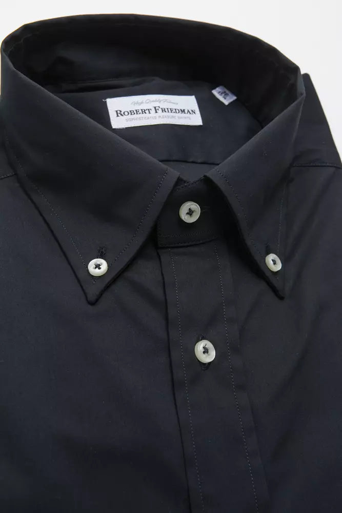 Camisa de algodón negra para hombre de Robert Friedman