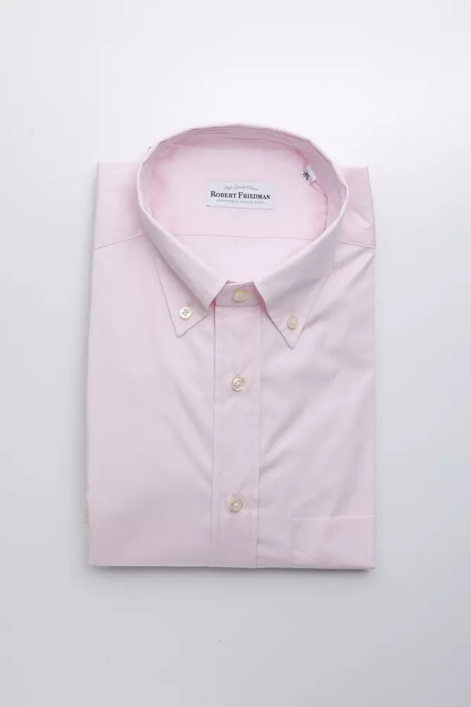 Camisa de algodón rosa para hombre de Robert Friedman