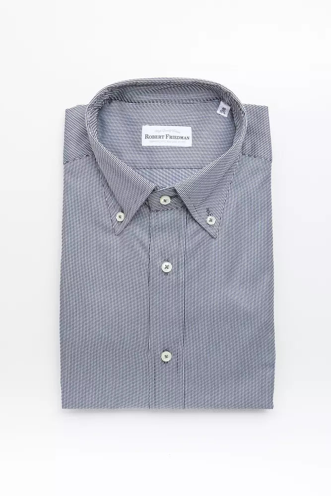 Camisa de algodón azul para hombre de Robert Friedman