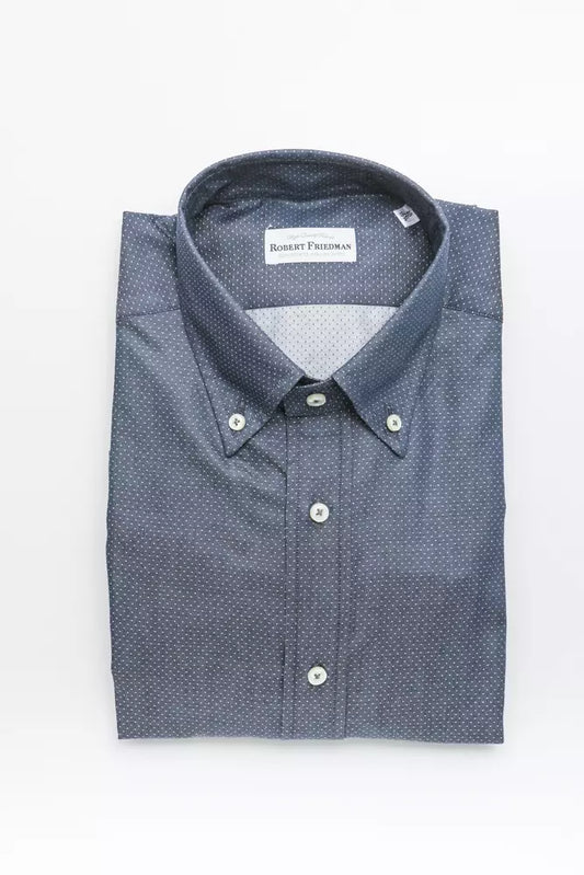 Camisa de algodón azul para hombre de Robert Friedman