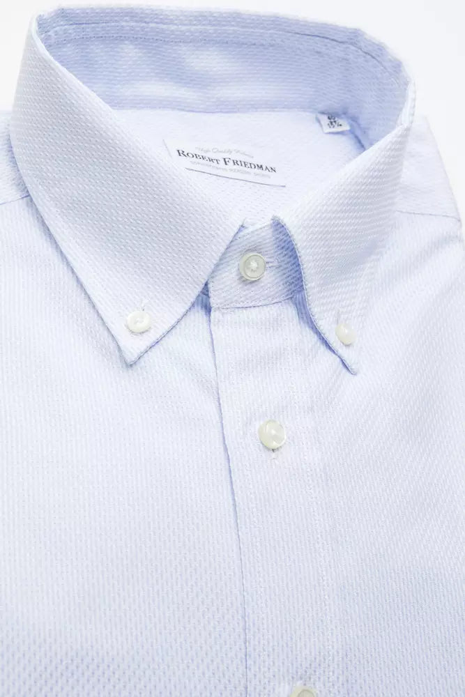 Camisa de algodón azul claro para hombre de Robert Friedman