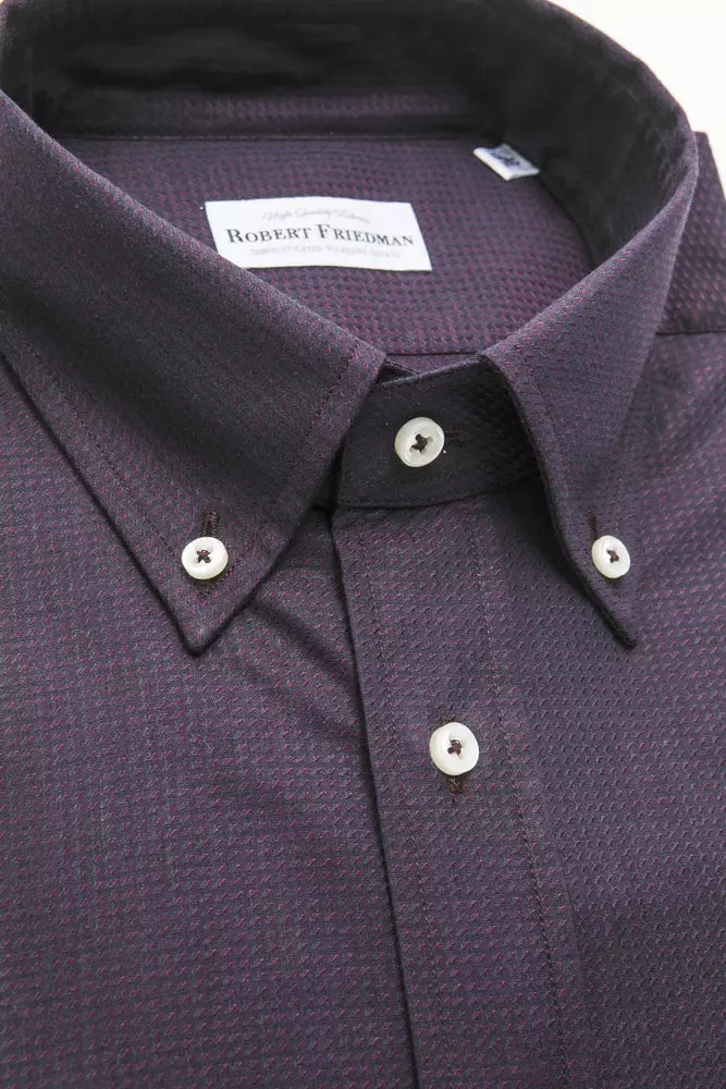 Camisa de algodón negra para hombre de Robert Friedman