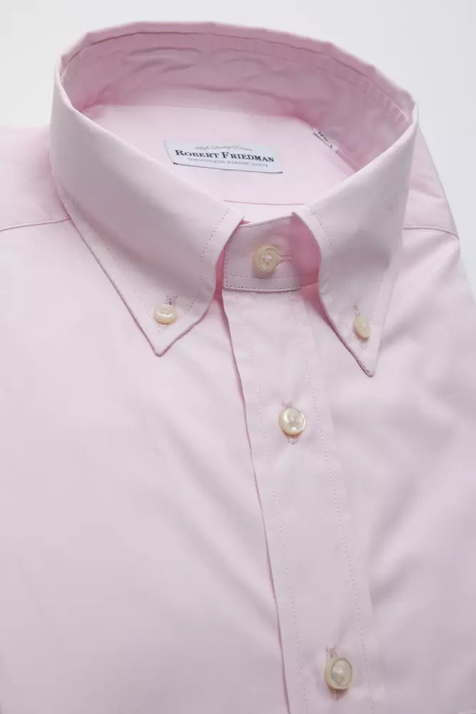 Camisa de algodón rosa para hombre de Robert Friedman