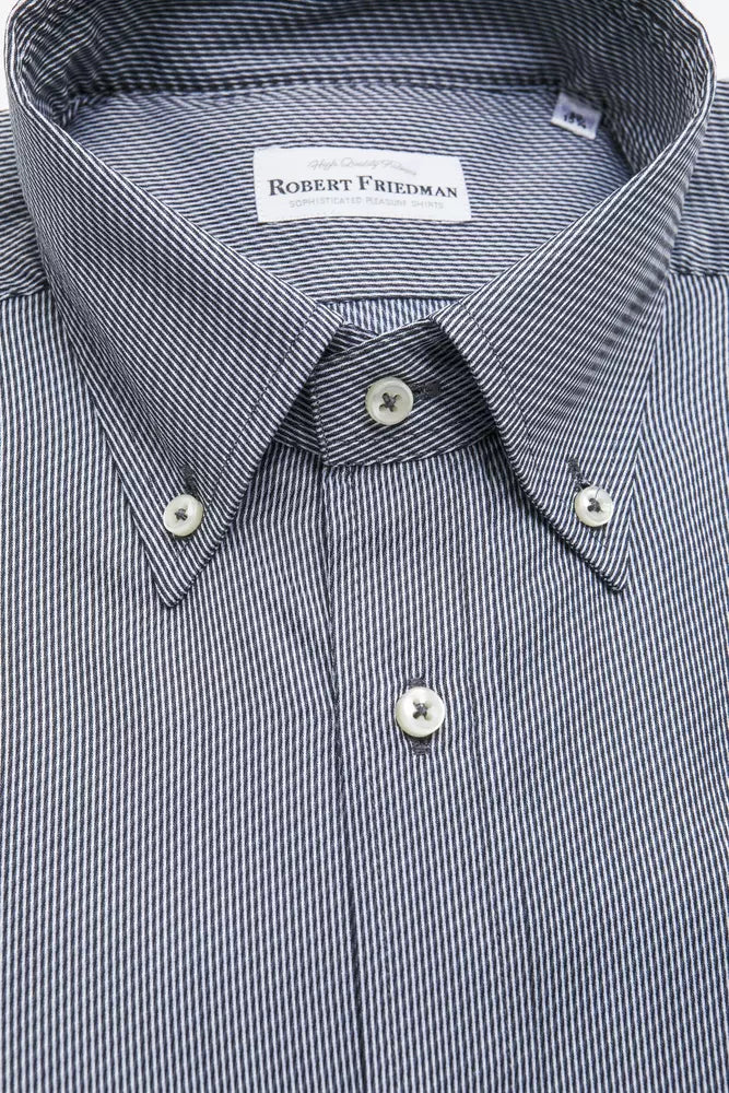 Camisa de algodón azul para hombre de Robert Friedman