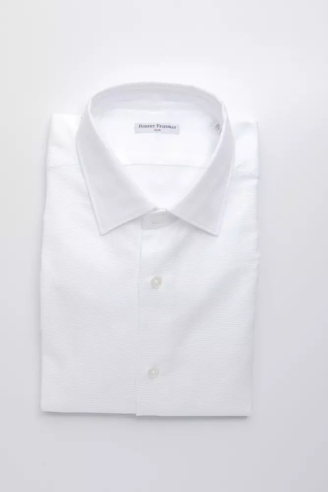 Camisa de algodón blanca para hombre de Robert Friedman