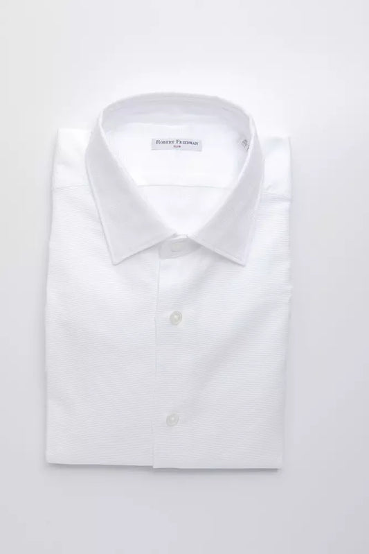 Camisa de algodón blanca para hombre de Robert Friedman