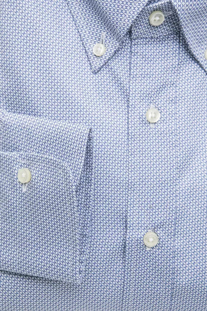 Robert Friedman Light Blue Cotton Men Shirt