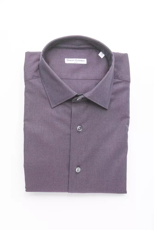 Camisa de algodón color burdeos para hombre de Robert Friedman