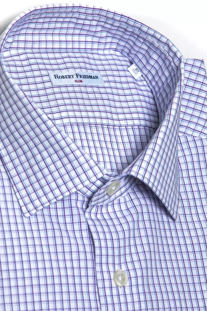 Camisa de algodón color burdeos para hombre de Robert Friedman