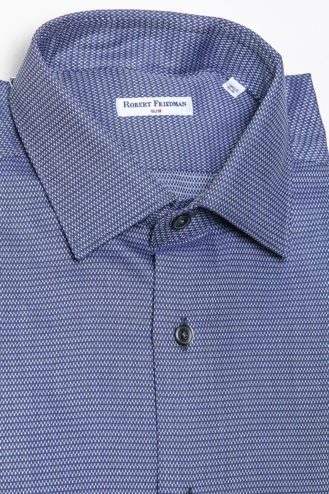 Camisa de algodón azul para hombre de Robert Friedman