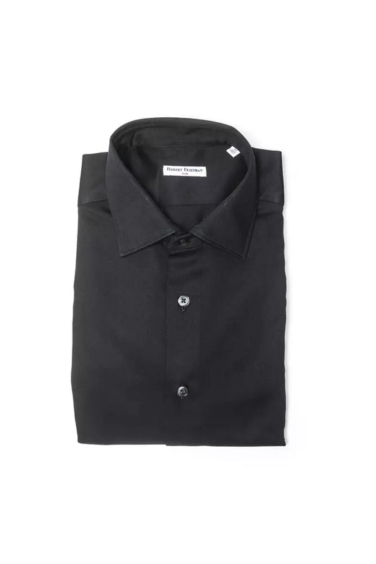 Camisa de algodón negra para hombre de Robert Friedman