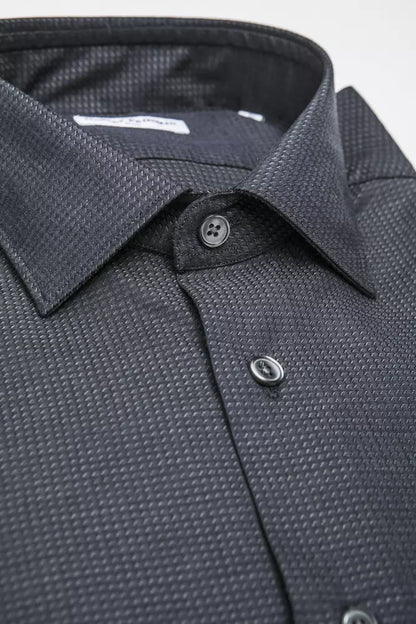 Robert Friedman Black Cotton Men Shirt