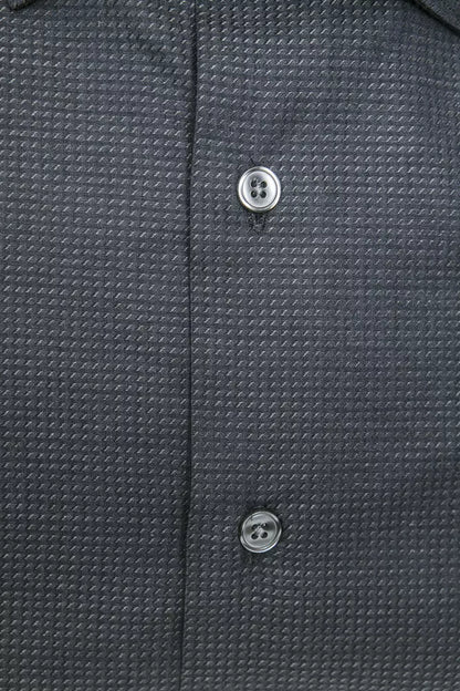 Robert Friedman Black Cotton Men Shirt