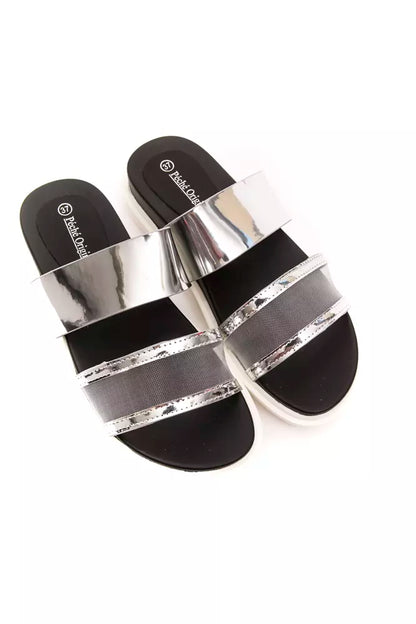 Péché Originel Silver Polyethylene Women Sandal