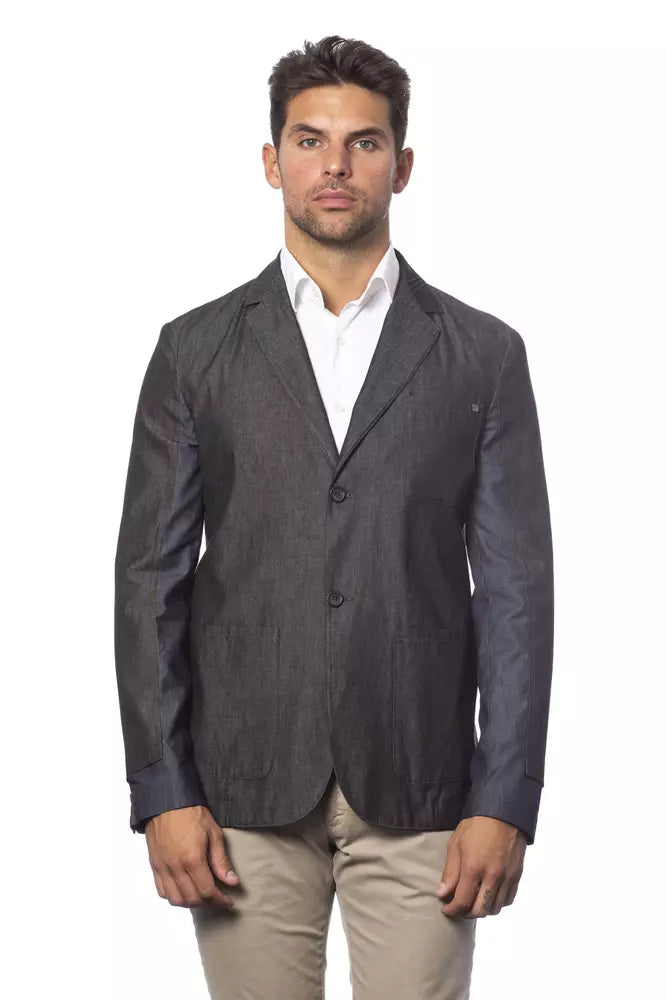 Blazer de algodón gris Verri para hombre