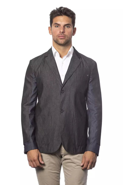 Blazer de algodón gris Verri para hombre