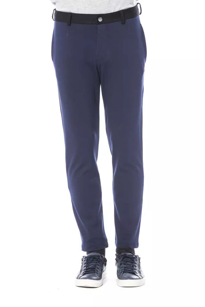 Pantalón de hombre de viscosa azul Verri