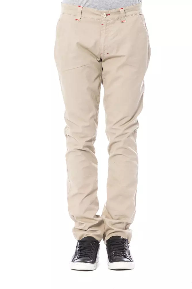 Pantalón de hombre de algodón beige Verri