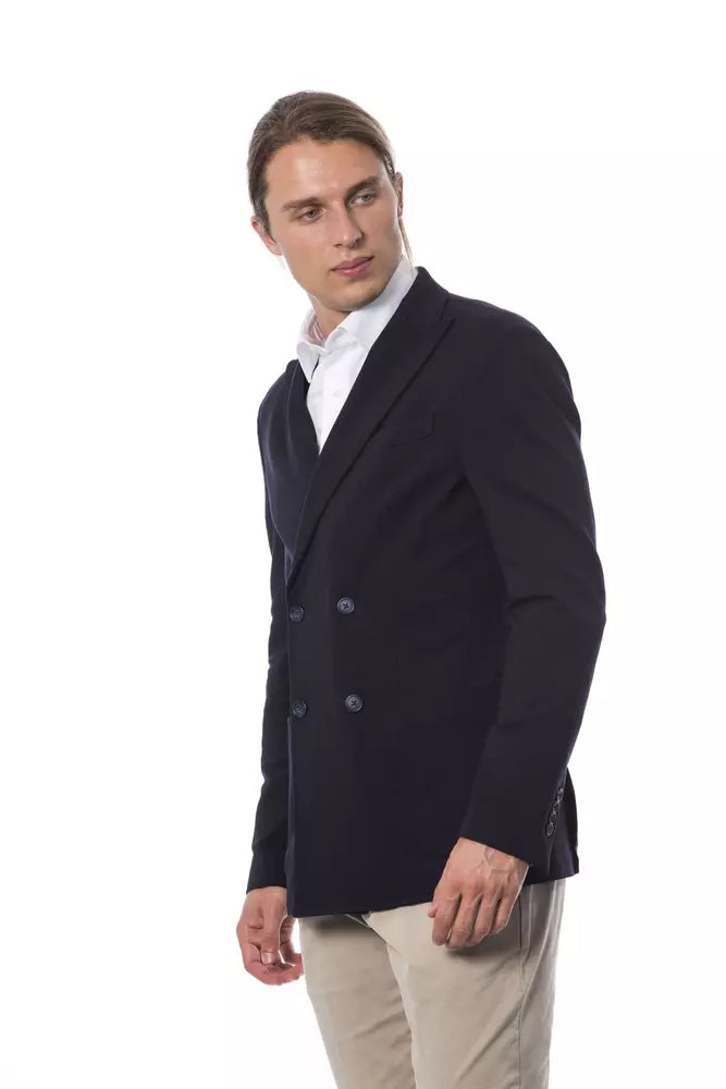 Blazer de hombre en viscosa azul Verri