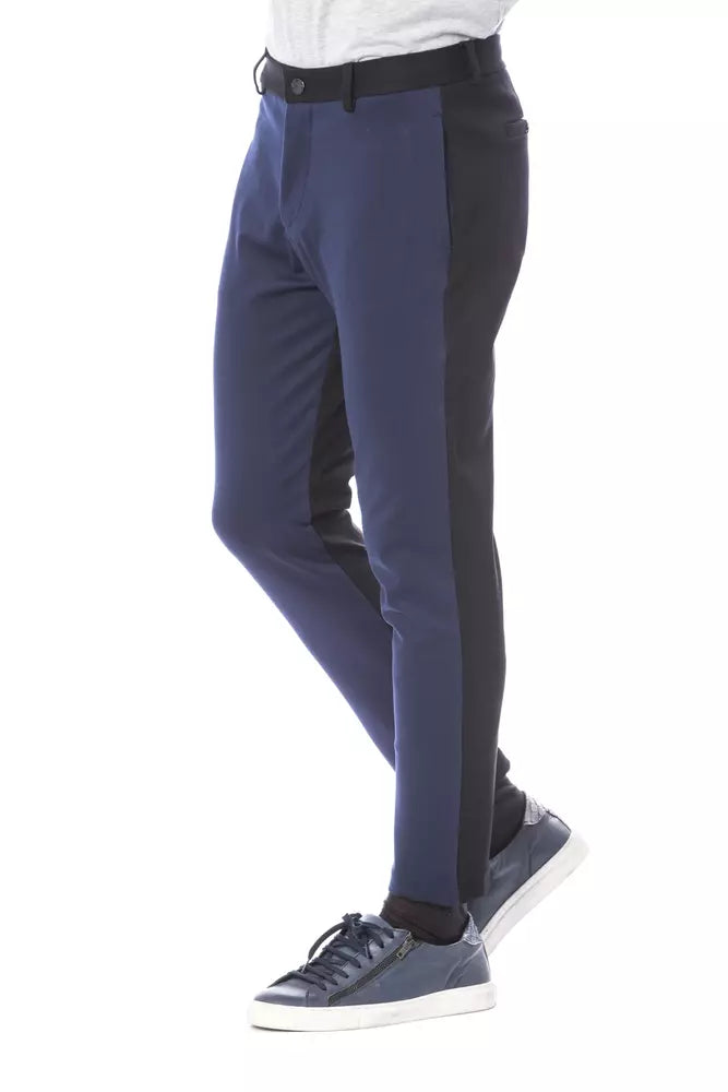 Pantalón de hombre de viscosa azul Verri