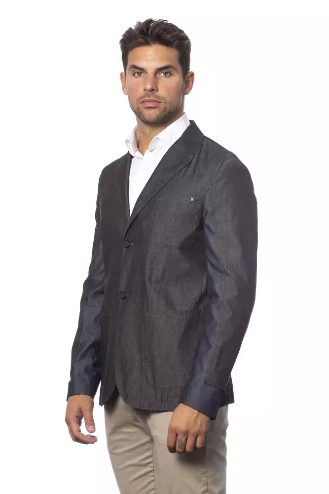 Blazer de algodón gris Verri para hombre