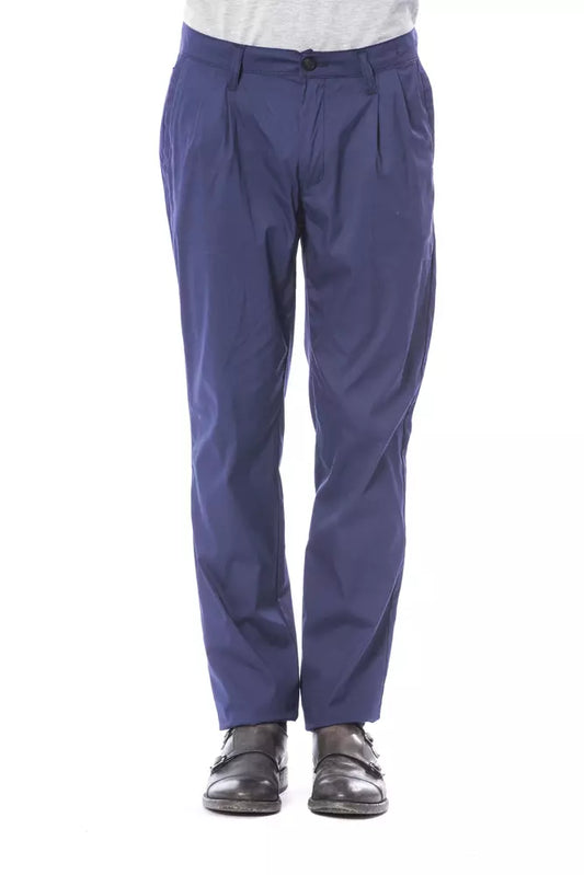 Pantalón chino ajustado de algodón azul Verri para hombre