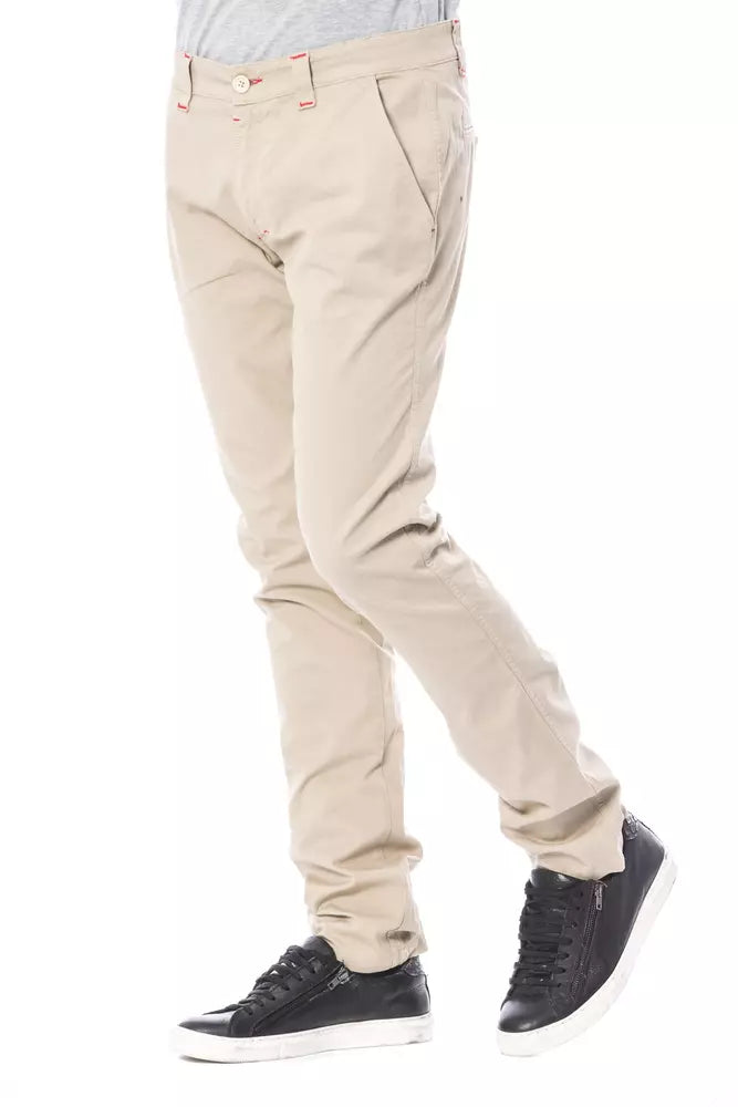 Pantalón de hombre de algodón beige Verri