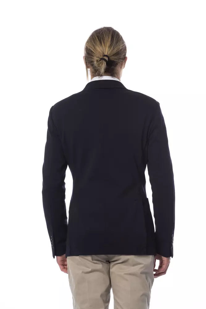 Blazer de hombre en viscosa azul Verri