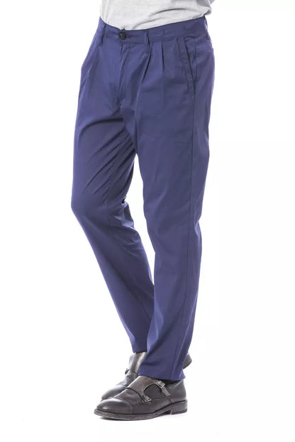Pantalón chino ajustado de algodón azul Verri para hombre