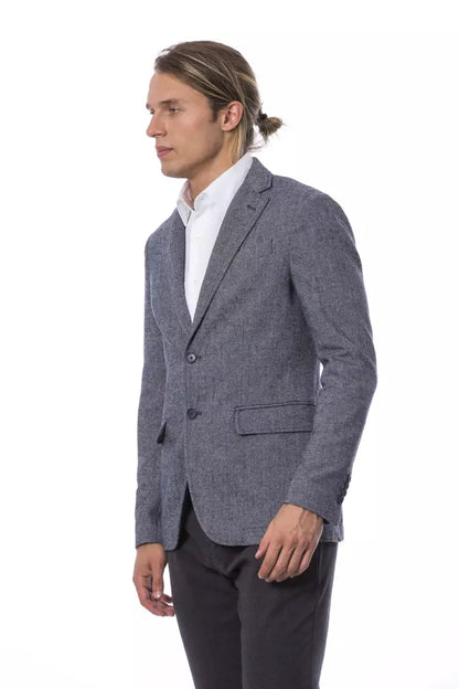 Blazer azul elegante de botonadura sencilla de Verri