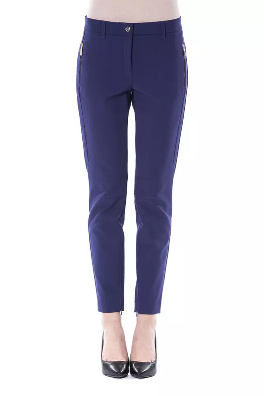 Pantalón de mujer BYBLOS de poliéster azul