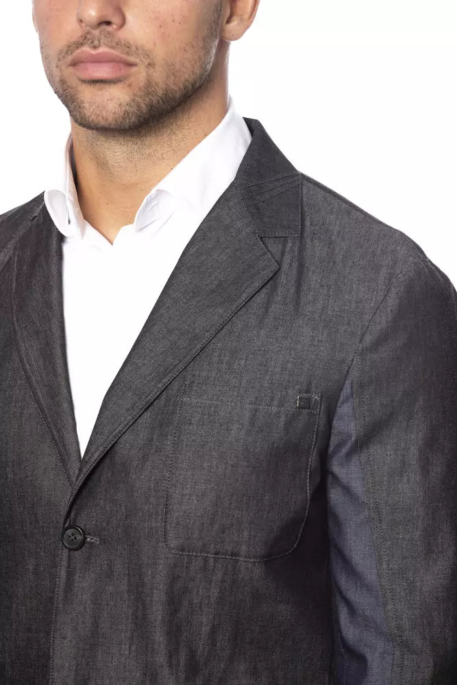 Blazer de algodón gris Verri para hombre