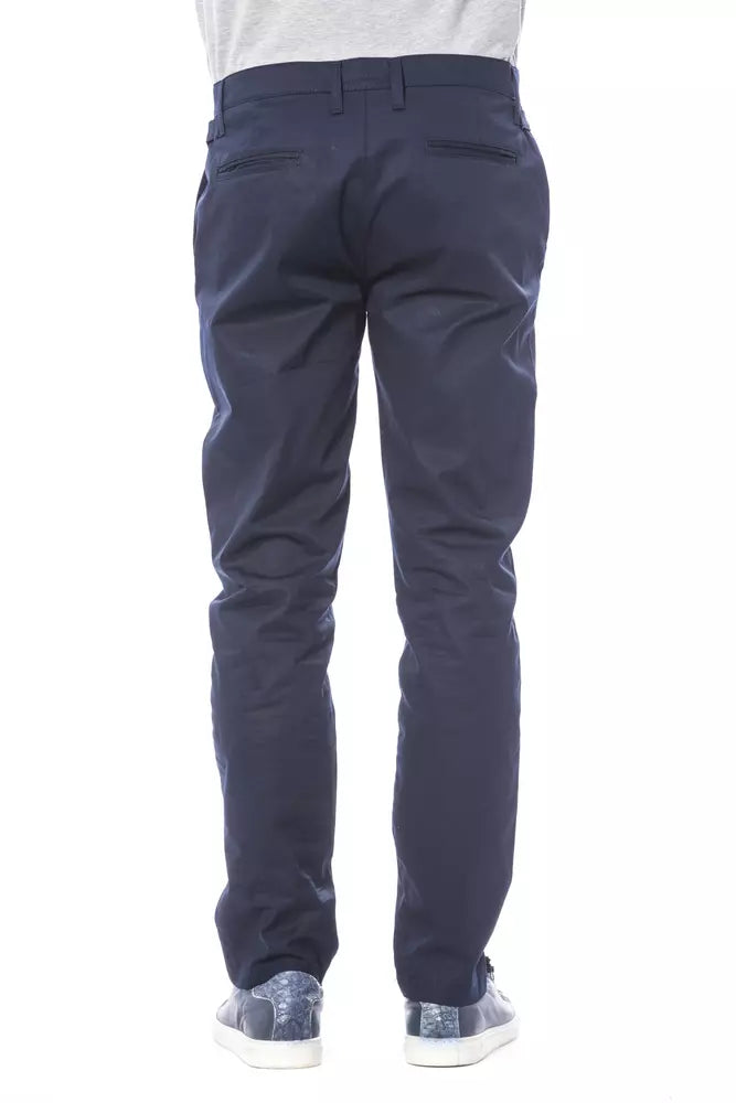 Verri Blue Polyester Men Pant