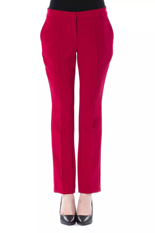 Pantalón de mujer BYBLOS poliéster fucsia