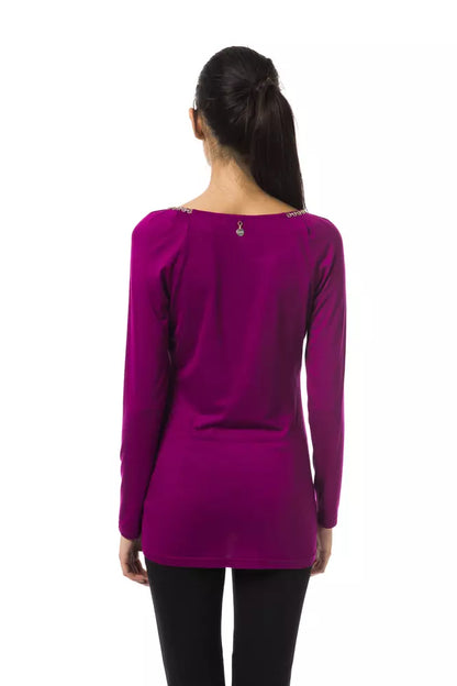 BYBLOS Top de viscosa morado para mujer