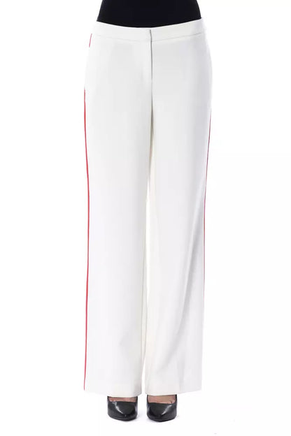 Pantalones de mujer de poliéster blanco BYBLOS