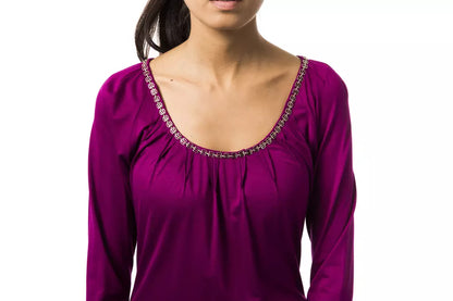 BYBLOS Top de viscosa morado para mujer