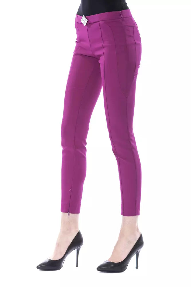 Pantalones de mujer BYBLOS de poliéster morado