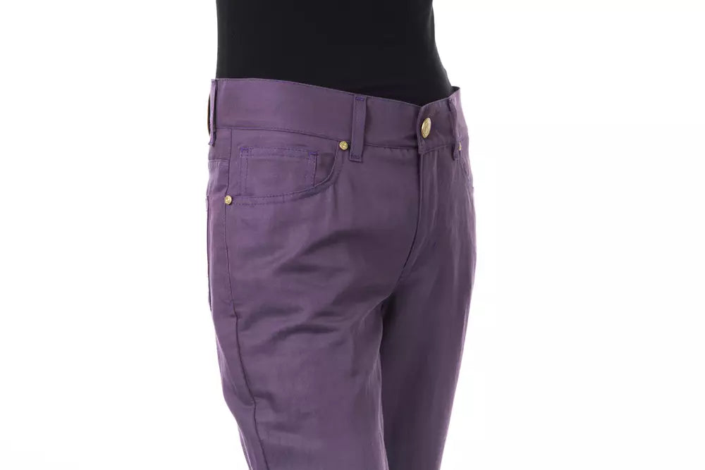 Pantalón de mujer BYBLOS de algodón morado