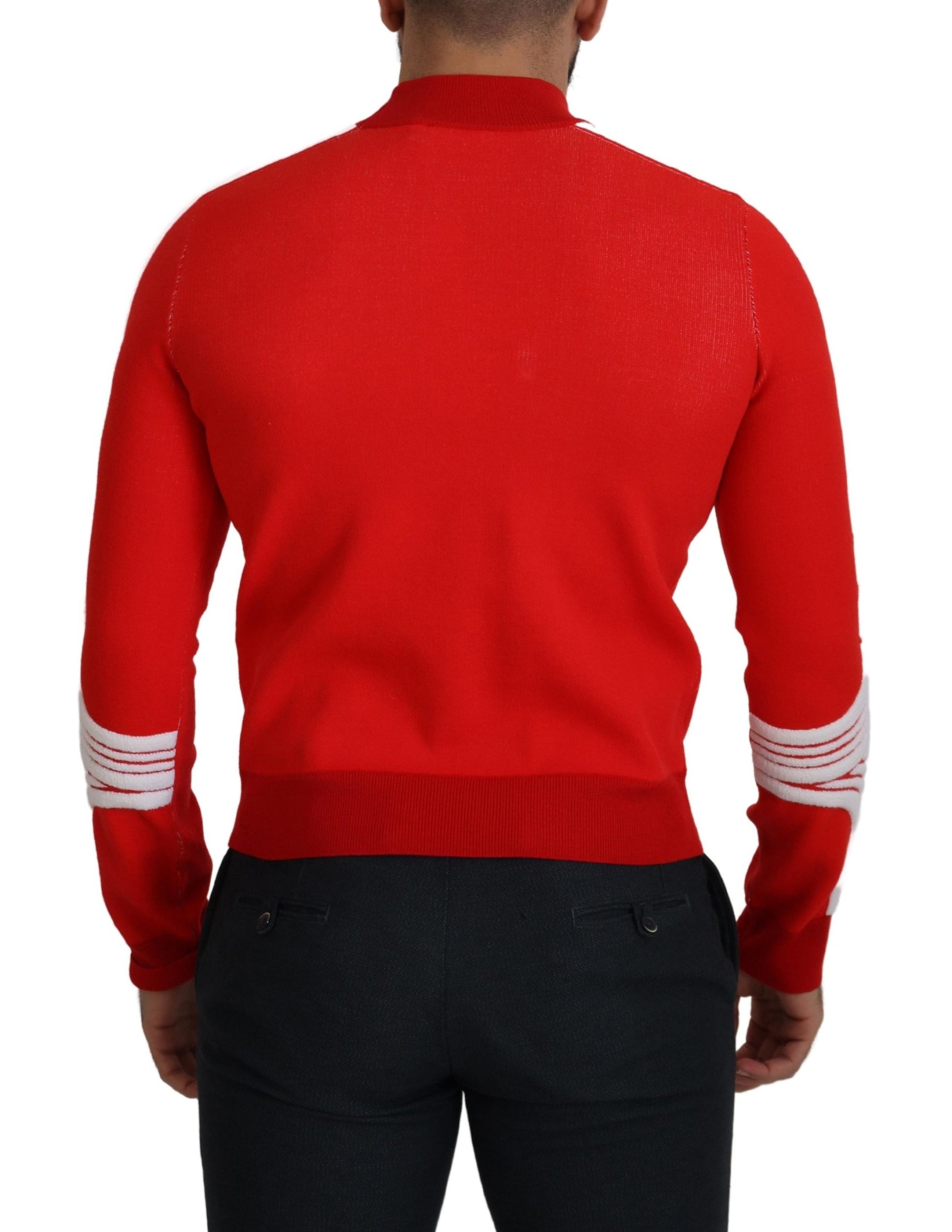 Suéter elegante rojo tipo pulóver GCDS para hombre