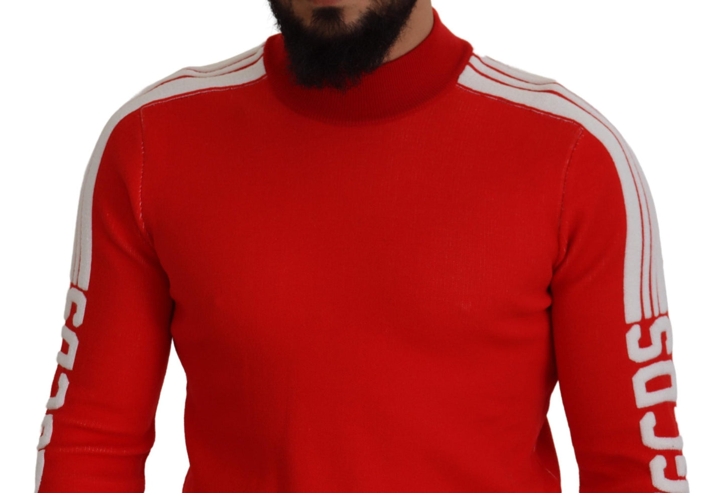 Suéter elegante rojo tipo pulóver GCDS para hombre