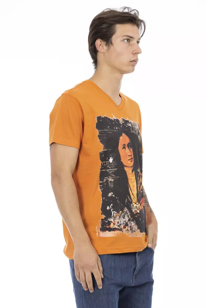 Camiseta de algodón naranja Action de Trussardi para hombre
