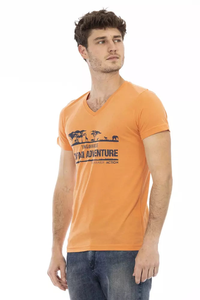 Camiseta de algodón naranja Action de Trussardi para hombre