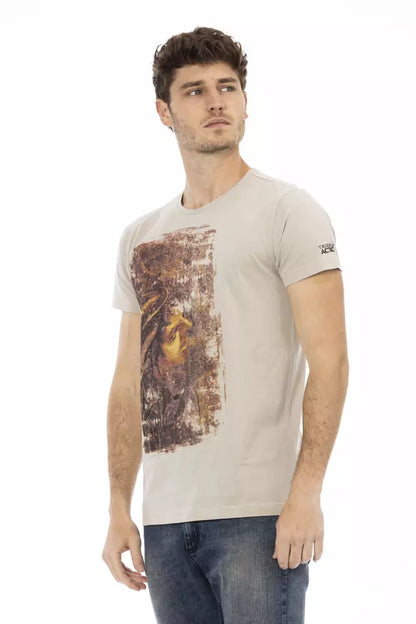 Camiseta de algodón beige para hombre Trussardi Action