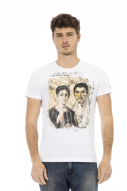 Camiseta de algodón blanca para hombre Trussardi Action