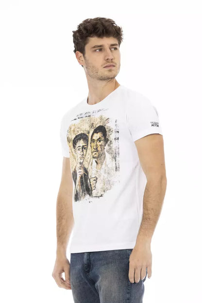 Camiseta de algodón blanca para hombre Trussardi Action