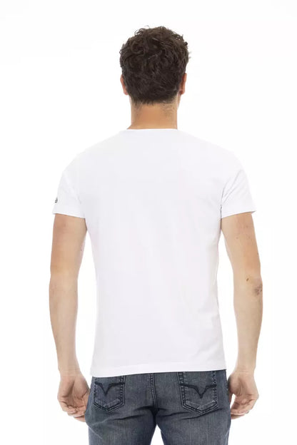 Camiseta de algodón blanca para hombre Trussardi Action