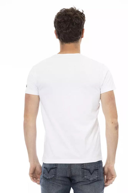 Camiseta de algodón blanca para hombre Trussardi Action
