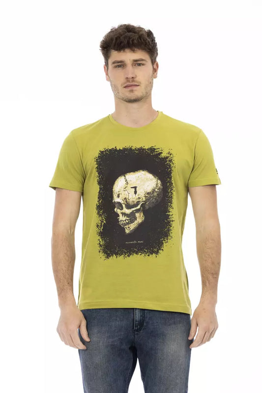 Camiseta de algodón verde Action de Trussardi para hombre