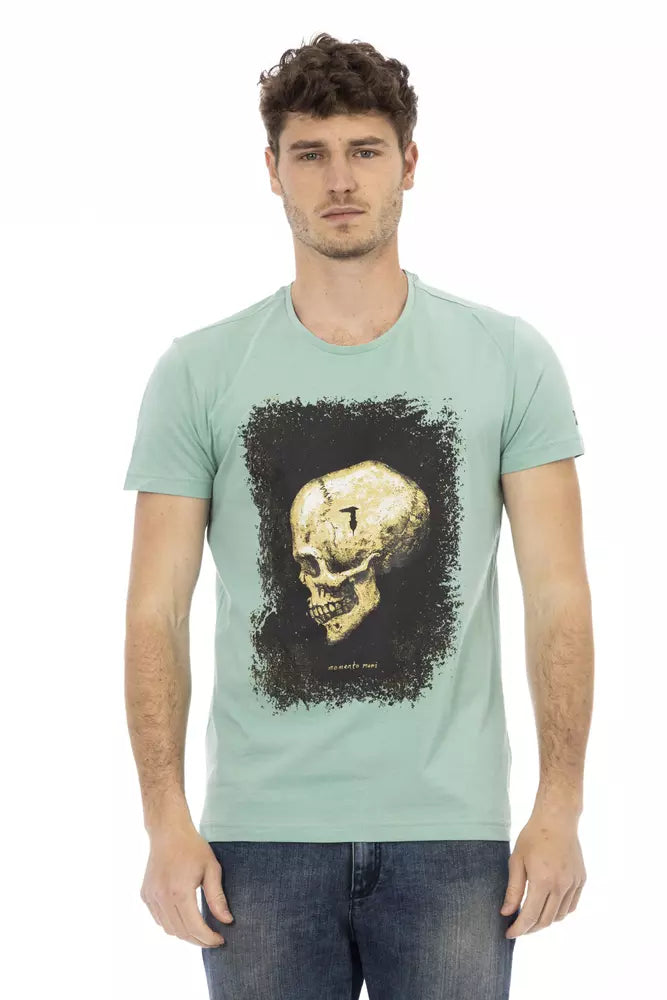 Camiseta de algodón verde Action de Trussardi para hombre